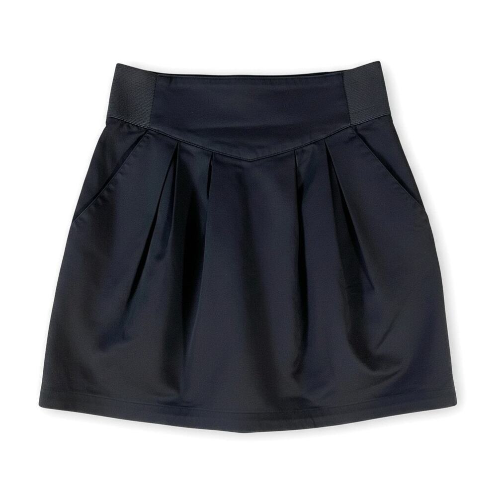 H&M Divided Women Pleated Mini Skirt Black 4 Preppy Nautical Academia Whimsigoth